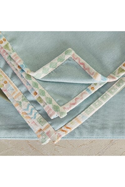 Home Box Glimmer Geo 4-Piece Napkin with Printed Flange Set 40x40 cm