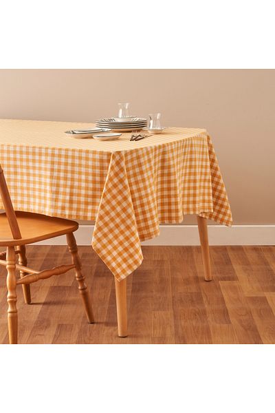 Bella Maison Κάλυμμα τραπεζιού Pavia από 100% βαμβάκι μουστάρδα (150x150 cm)