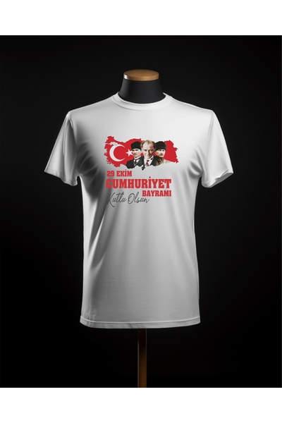 Hediyenza 29 Οκτωβρίου ΕΠΑΓΓΕΛΙΑ Τούρκικη σημαία Ατατούρκ με στάμπα Unisex και παιδικό κοντομάνικο μπλουζάκι