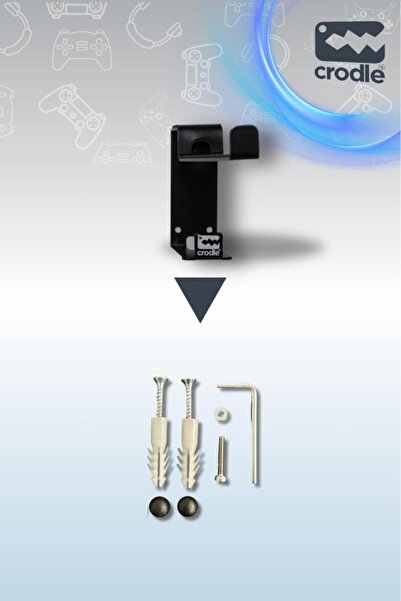 deer home by Pera İstanbul Ps5 Dualsense Şarj Istasyonu Için Duvar Standı Joystick Tutacağı Ve Kulaklık Standı