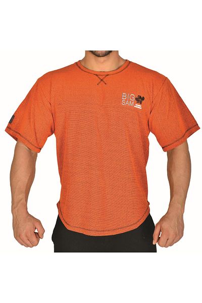 Big Sam Orange Rag Top Training T-Shirt - Big Sam 3198