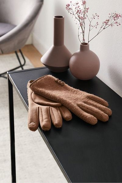 Tchibo Women 1 Pair Textured Gloves, Brown