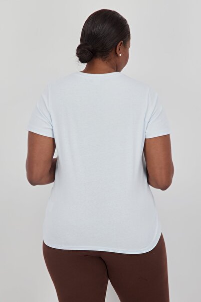 Puma Women Sportswear Fit Short Sleeve Outdoor Top, Light Blue