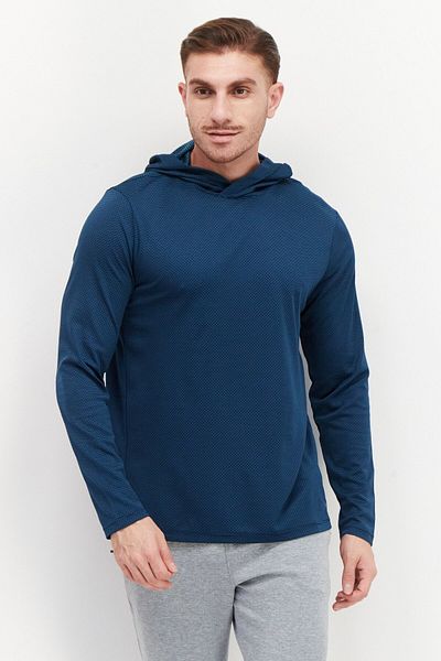 RBX Men Sportswear Fit Hooded Training Sweatshirt, Blue