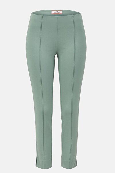 Tchibo Women Straight Leg Stretch Plain Pants, Pale Green