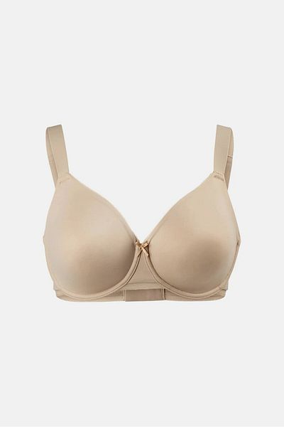 Tchibo Women Underwired Non Padded Plain Bra, Beige