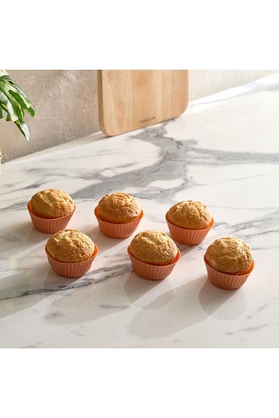 Home Box Avon Silicone 6-Piece Foldable Muffin Mould - 7x3 cm