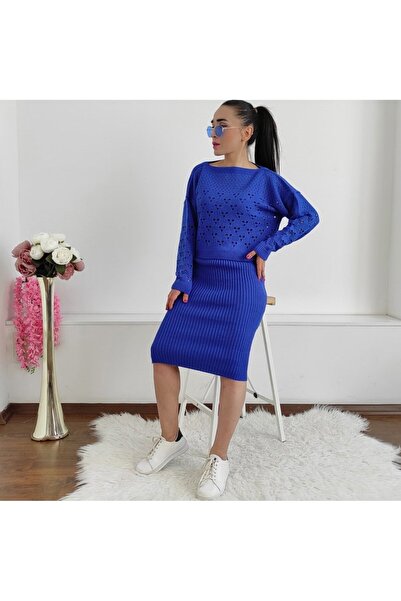 Altı Üstü Butik Ajurlu İkili Elbise