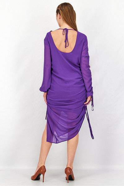 NA-KD Women Textured Maxi Dress, Purple