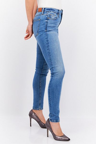 Esprit Women Skinny Fit Mid Rise Stretch Jeans, Light Blue