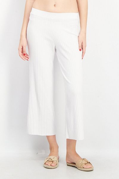 Don't Call Me Jennyfer Women Regular Fit Textured Palazzo Pants, White