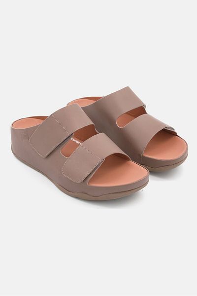 Fitflop Women Shuv Adjustable Two-bar Leather Sandals, Minky Grey