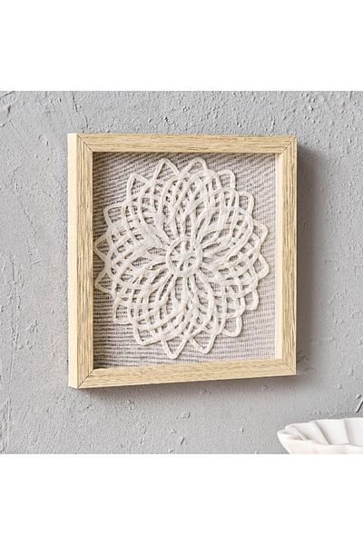 Home Box Walmer Organic Glass Framed Wall Art - 22x1.8x22 cm