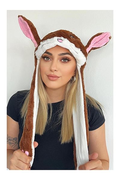 Piraye Hediyelik Eşya Misotrend Lighted Plush Figured Hat with Moving Ears