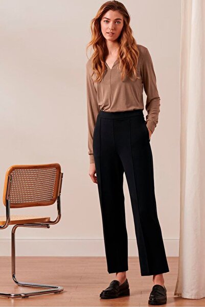 Tchibo Women Pull On Plain Jersey Pants, Black