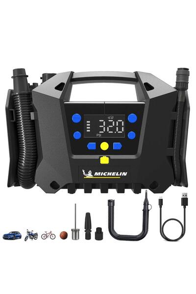 Michelin MC34259 11.1Volt/2.5Ah.120PSI Ayarlanabilir Dijital Basınç Göstergel...