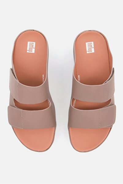 Fitflop Women Shuv Adjustable Two-Bar Leather Sandals, Minky Grey