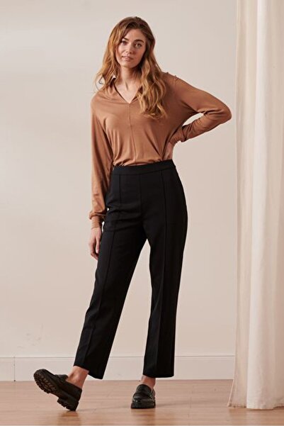 Tchibo Women Pull On Plain Jersey Pants, Black