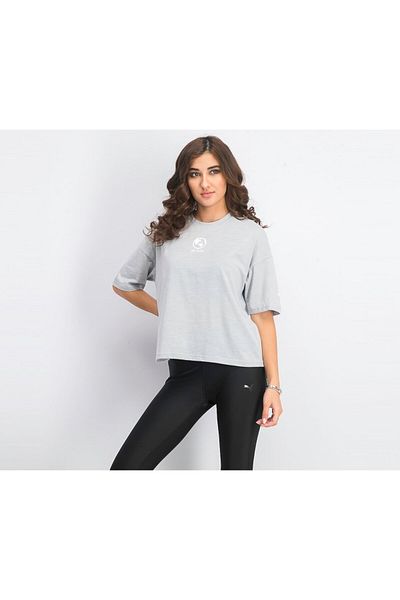 Puma Women X SG Loose,Fit Top, Light Grey Heather