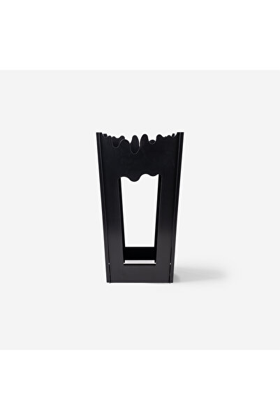 Rarart Concept Siyah Dalga Desenli Metal Şemsiyelik - Dekoratif Organizer - Wave