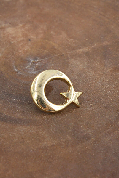 Chantaky 089 50003 Altın Ay Yıldız Türk Bayrağı Yaka Rozeti