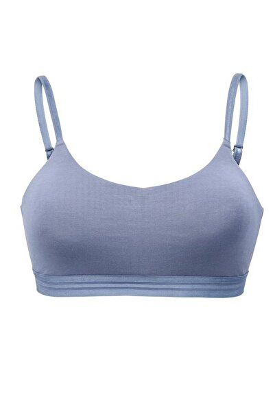 Tchibo Women Non Padded Plain Bralette, Indigo