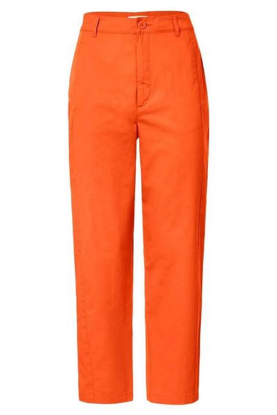 Tchibo Women Regular Fit Solid Woven Pants, Orange