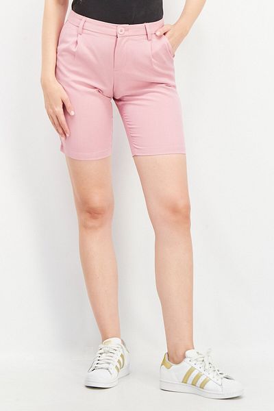 Sinsay Women Solid Basic Shorts, Pink