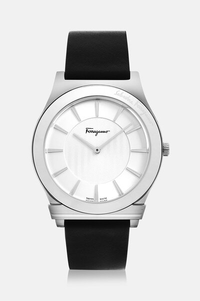 Salvatore Ferragamo ساعة رجالية SFPE00119 رفيعة من الستانلس ستيل مقاس 41 مم، ...