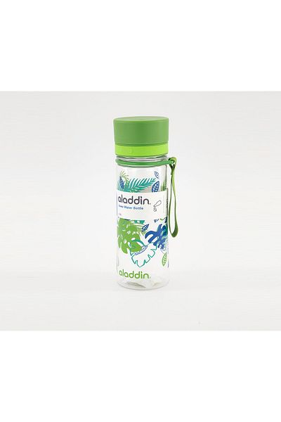 Aladdin Aveo Leaves Print Water Bottle 0.35l, Green Blue Combo