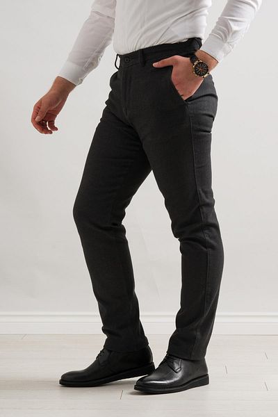 NOTRA Classic Cut Dobby Men's Winter Gabardine Pipe Leg Trousers