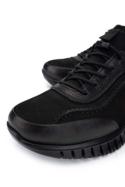 Tamer Tanca Kadın Hakiki Deri Siyah Nubuk Casual Ayakkabı