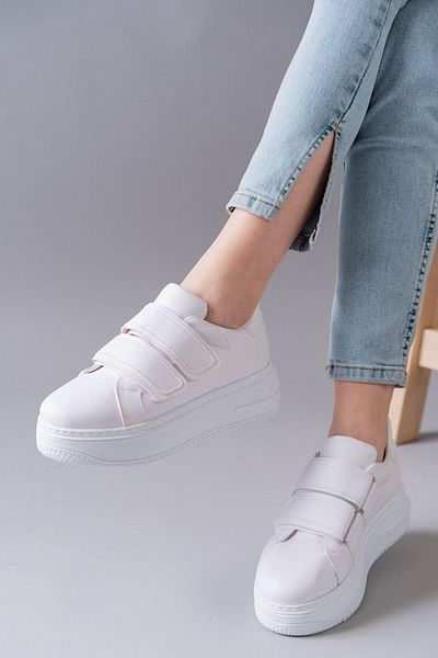Zerenyus Pantofi sport casual pentru femei Nerolia White Velcro