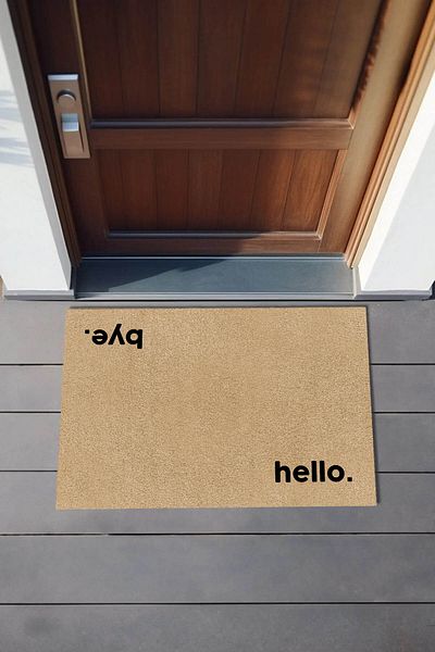 MARSA Washable Non-Slip Base Hello-Bye Door Mat 70X45