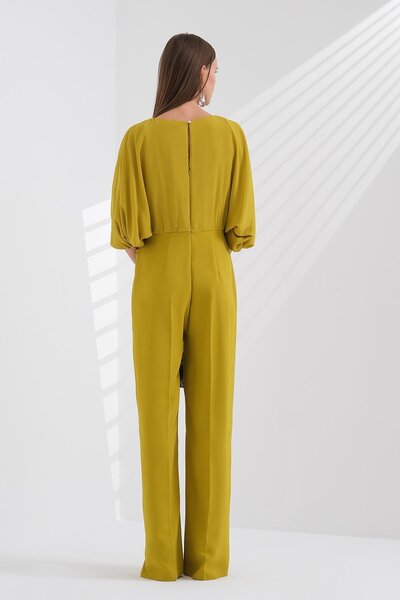 EXPLOSION Truvakar Kollu Beli Kuşak Detaylı Uzun Tulum