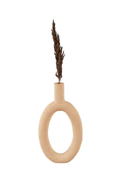 Tchibo Vase Ring Oval High Polyresin, Brown