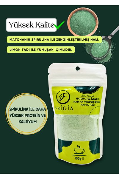 Frigia 100 Grams Matcha Tea with Lemon