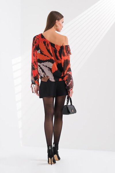 EXPLOSION Gold Metal Düğmeli Şort Etek