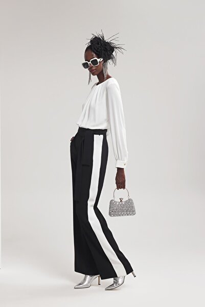 EXPLOSION Renk Bloklu Kuşaklı Uzun Şık Tulum