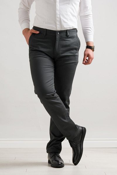NOTRA Ανδρικό παντελόνι Classic Cut Winter Gabardine Fabric Lycra Tube Leg