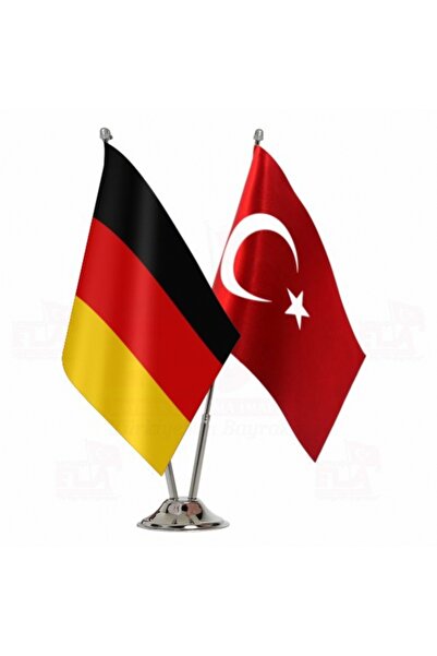 ALWAYS TEKNOLOJİ Almanya ve Türkiye Masa Bayrağı Seti