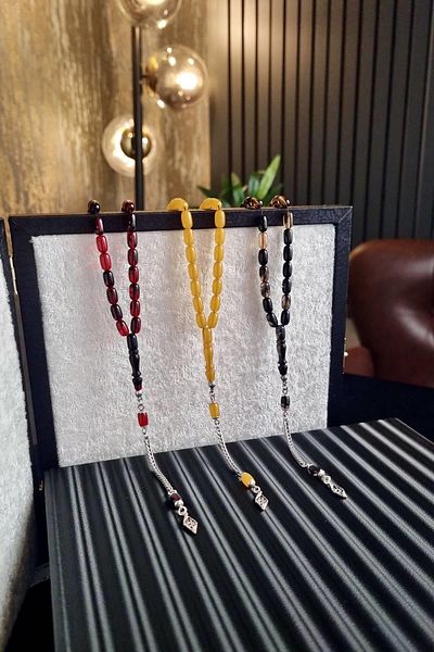 dergah tesbih Triple Bureaucrat Size Fire-I Clamping Amber Set