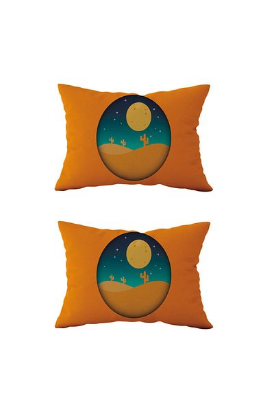 Evdek Set de 2 Ds96 - Set de huse de pernă dreptunghiulare cu două fețe