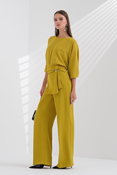 EXPLOSION Truvakar Kollu Beli Kuşak Detaylı Uzun Tulum