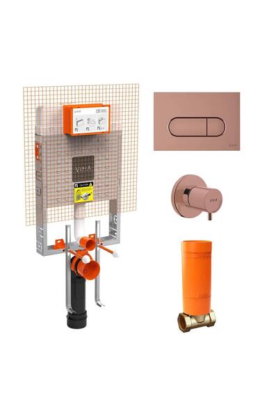VitrA GR Set 768-1851TP+740-2240+A4145829+A41441 800-2025 Gömme Set Soft Bakır