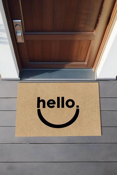 MARSA Hello Door Mat - Washable Non-Slip Base, 70X45