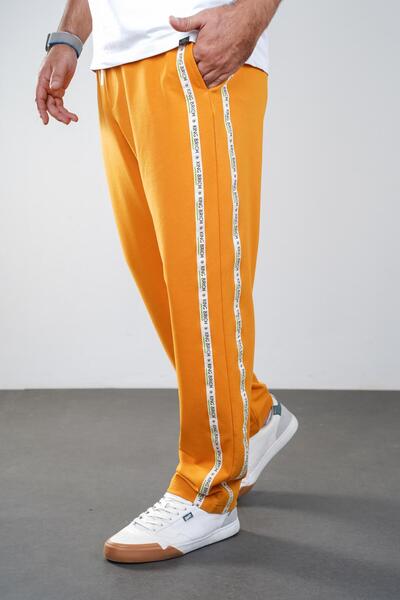 king brich Kingbrich Elastic Waist Side Ribbed Pocket Bottom Tracksuit