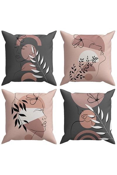 Evdek Set de huse de pernă exotic din 4 piese - DS58