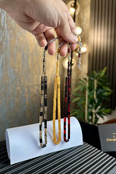 dergah tesbih Most Popular 3 Colors in One Squeezing Fire Amber Triple Set
