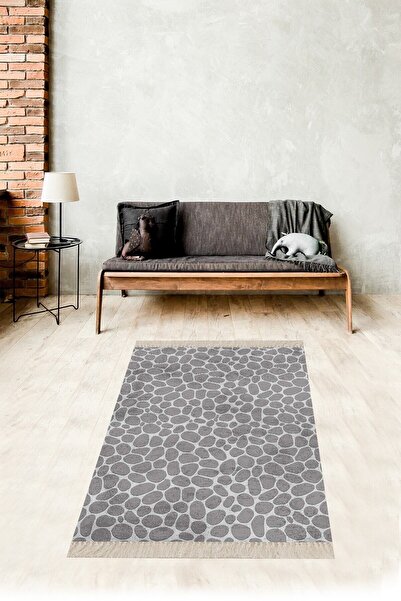 Genel Markalar Taş Döşeme Desenli Modern Dijital Baskı Yıkanabilir Kaymaz Tab...